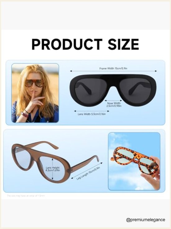 Retro 70s Large Frame Sunglasses 4 Pack UV400 Protection for Women Men
